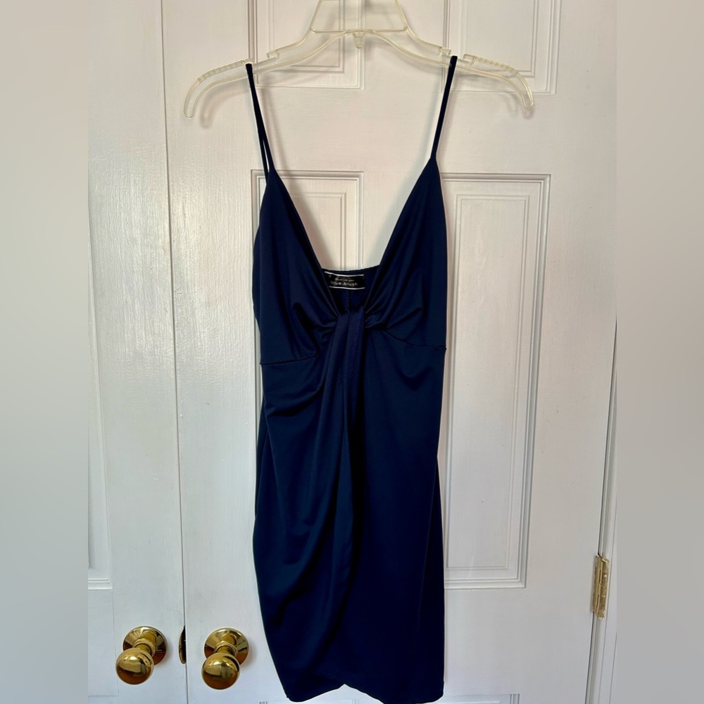 Navy blue stretchy mini dress